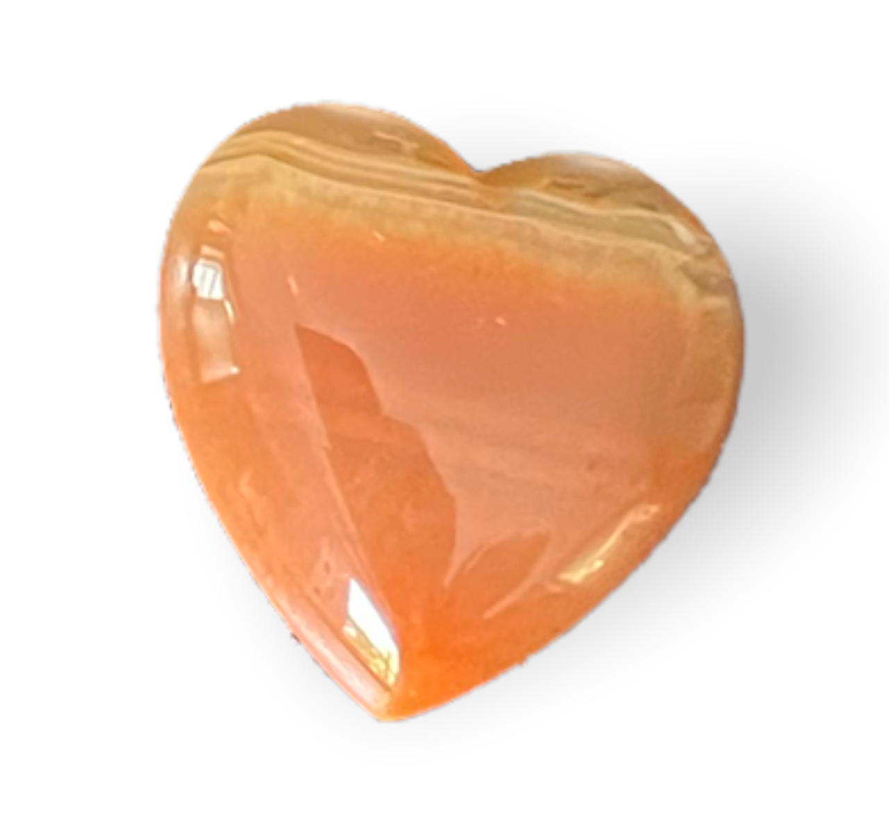 Hjerte i orange Aventurin 3 cm